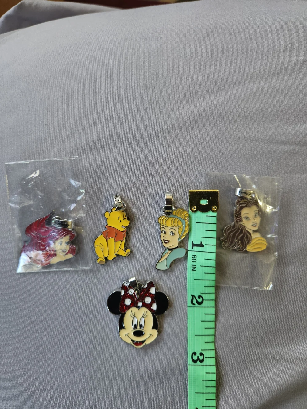 Disney-Inspired Kids Character Pendant Charms - Mixed Colors